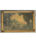 Vintage Antique 1900s R. Atkinson Fox Framed Print 33''x 20.5" Sunset Dreams - $241.23