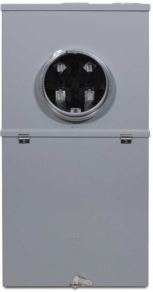 GE Meter Socket Load Center 200 Amp 4Space 8Circuit Galvanized Steel