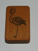 Flamingo Rubber Stamp New Comotion Wood Mounted Rare Design  - $9.69