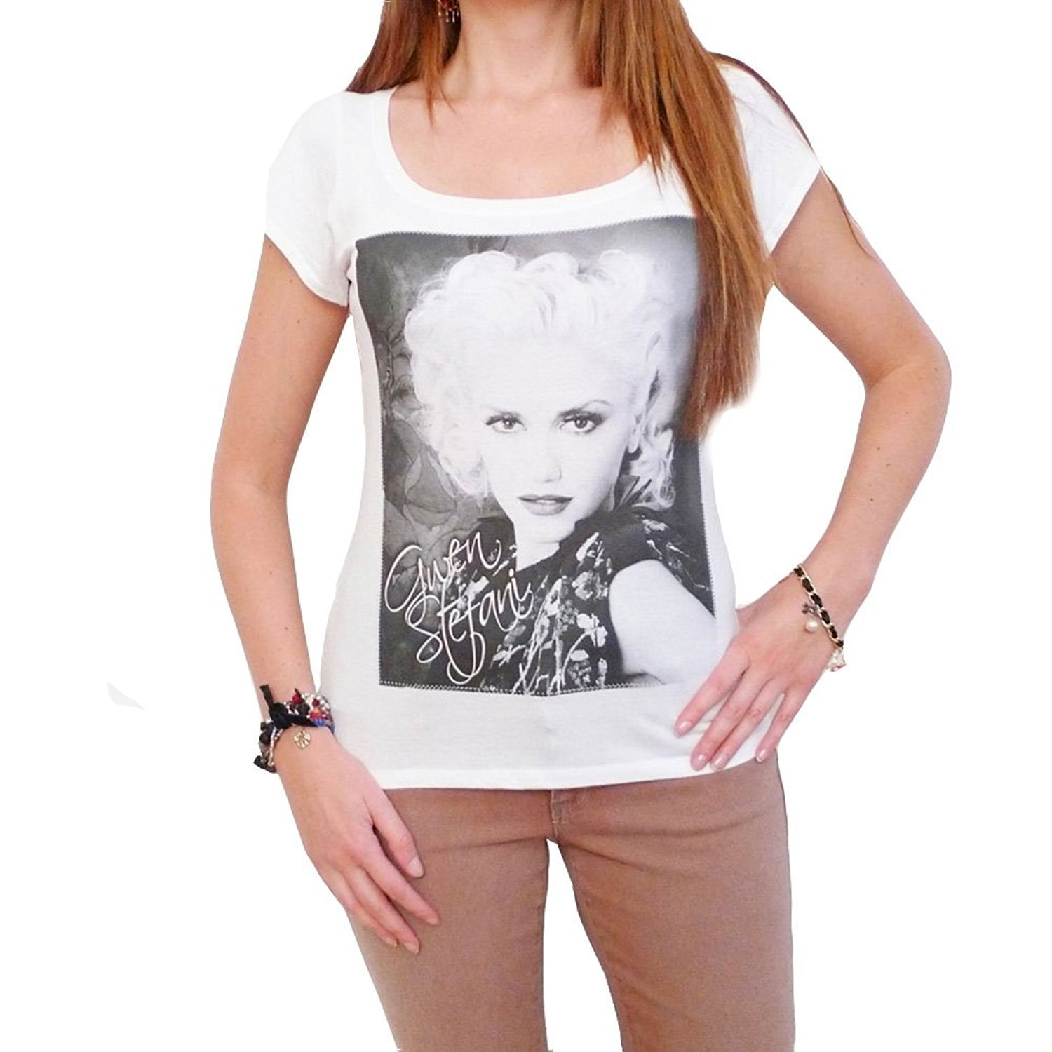 Gwen Stefani Women's T-shirt Short-Sleeve Top Celebrity - Tops