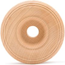 24 Wooden Toy Wheels, 2 in Diameter, for Crafts and Toy Cars - Unfinished image 4