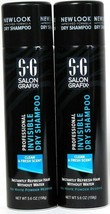 2 Ct Salon Grafix 5.6 Oz Professional Invisible Clean & Fresh Scent Dry Shampoo