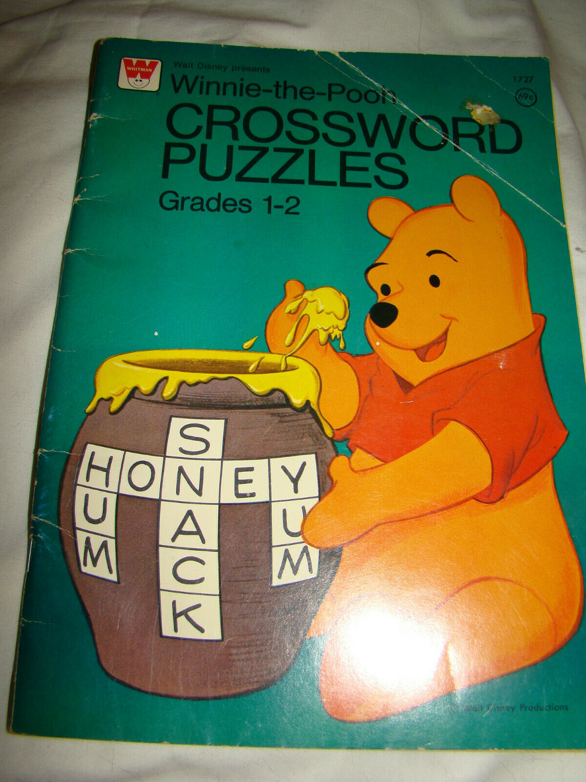Vtg 1975 Walt Disney's WINNIE THE POOH Crossword Puzzles Activity Coloring Book - $5.00