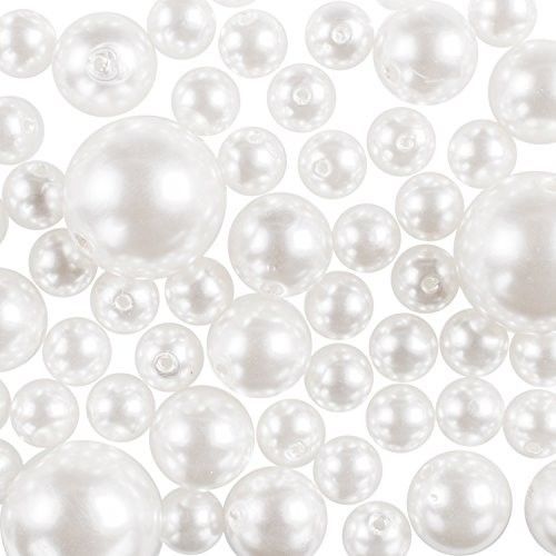 Elegant Glossy Polished Pearl Beads For Vase Fillers, DIY Jewelry Necklaces, (8