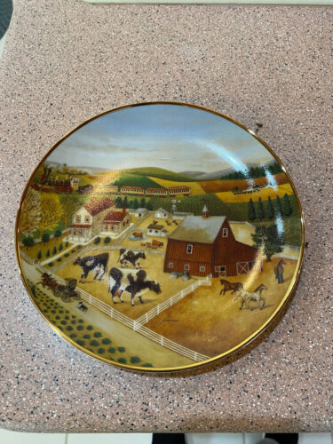 Franklin Mint American Folk Art Collection Country Journeys G9218 Cows Plate C-3 - $16.83 Franklin Mint American Folk Art Collection Country Journeys G9218 Cows Plate C-3 - $16.83