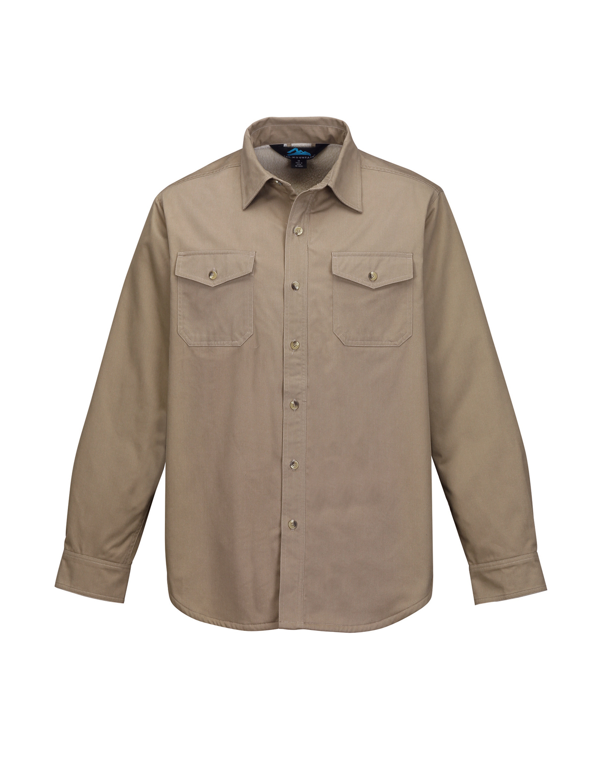 Image of Tri-Mountain Tahoe Sherpa J870 Long Sleeve Shirt - Dark Khaki/ Natural