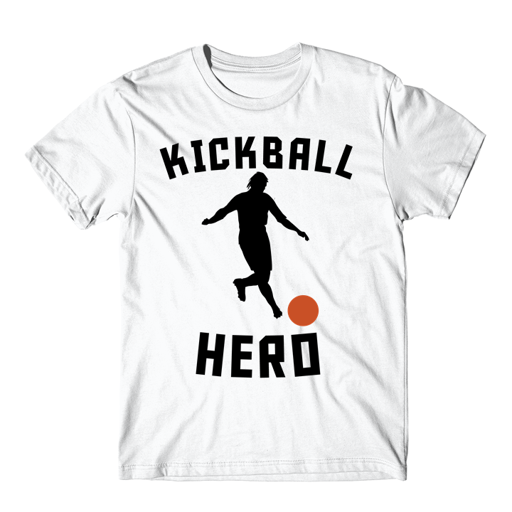 Kickball Hero Kick Ball Silhouette Funny Kickball TShirt TShirts