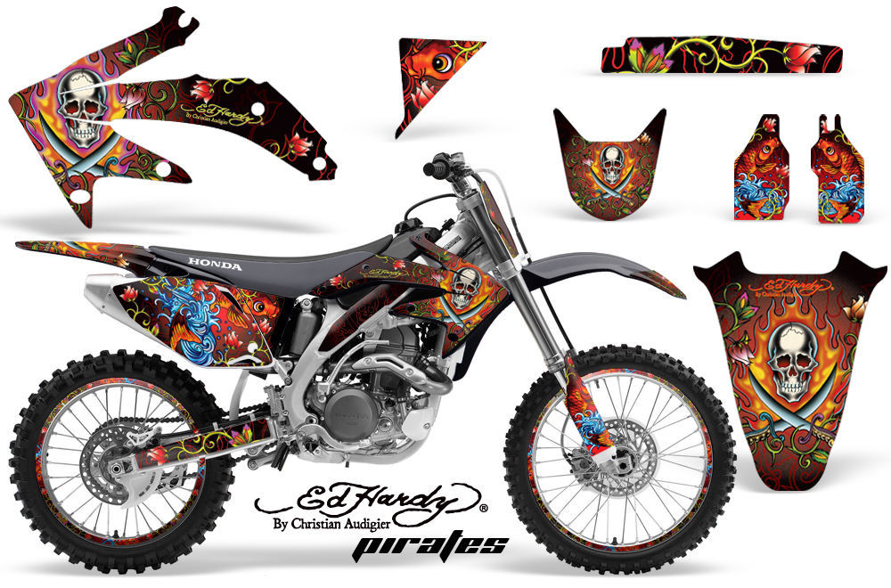 Graphic Kit Decal Sticker Wrap + # Plates For Honda CRF450R 2005-2008 ...