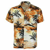Men's Hawaiian Tropical Luau Aloha Beach Party Button Up Casual Dress Shirt image 15