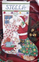 Bucilla Kissin Claus Mr Mrs Santa Kiss Christmas Cross Stitch Stocking Kit 83437 - $92.95