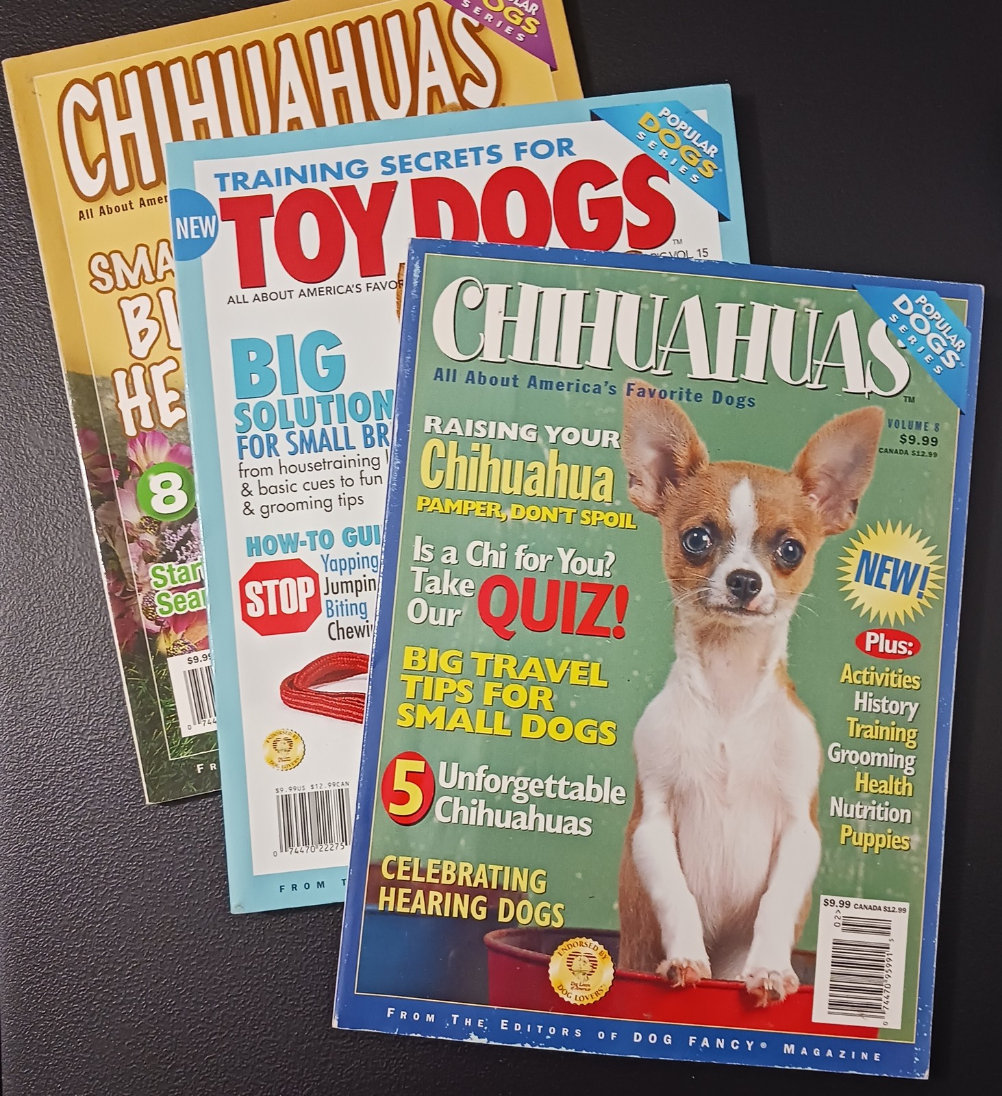 Chihuahuas Fancy Dog Magazine Back Issue Lot Dog Reading Material on Animals Magazines