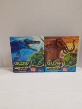 Lot of 2 Glow in the Dark Dinoworld Mammoth and Mosasaur Puzzle 200 Pc NEW - $19.99