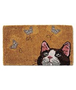 Cat with Butterflies Doormat with Durable Coir Fiber 18&quot; x 30&quot; - $49.49