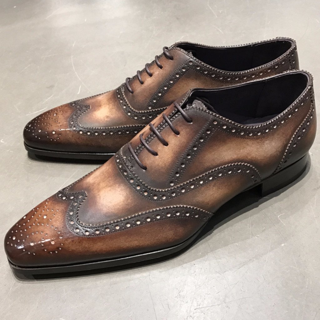 Handmade Two Tone Patina Wing tips for Mens Custom Made Premium Quality ...