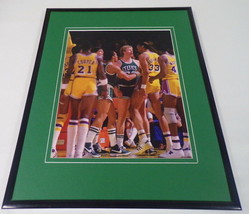 Larry Bird vs Kareem Abdul Jabbar Framed 11x14 Photo Display Lakers Celtics