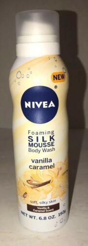 1 Ea Nivea Vanilla Caramel Foaming Silk Mousse Body Wash, 6.8 Ounce-SHIPS N 24HR