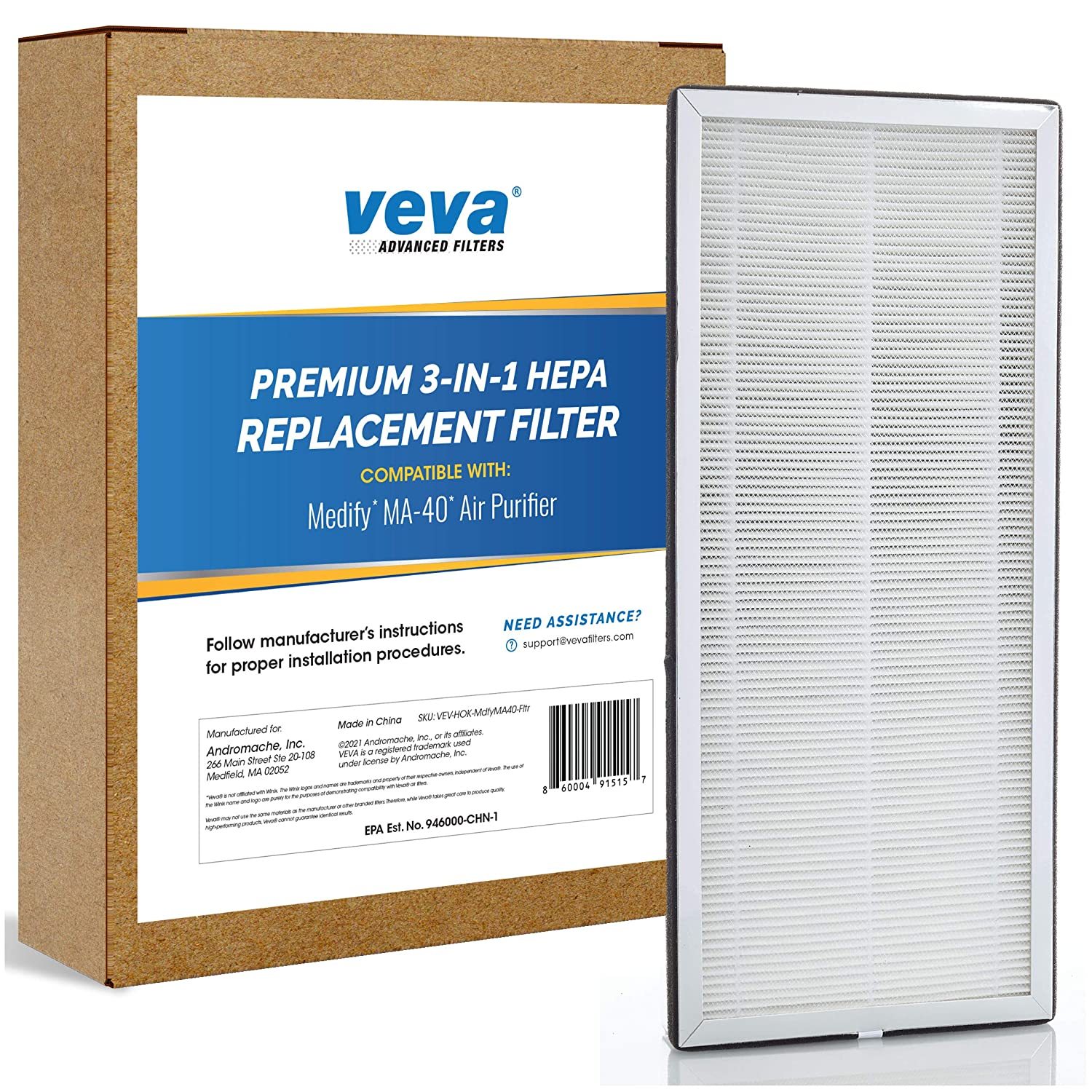 Primary image for Hepa Filter Replacements Compatible With Medify Ma-40 Home Air Purifier - Captur