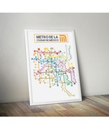 Mexico City Subway Map on Refined Aluminum - $24.75+