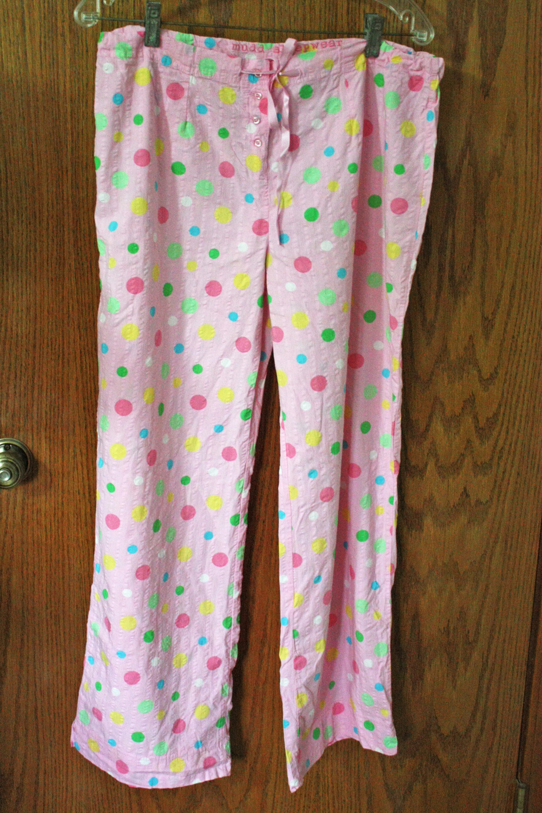 Mudd Sleepwear Pink Pants with Polka Dots Sleepwear Size XL Juniors (15) - $12.99