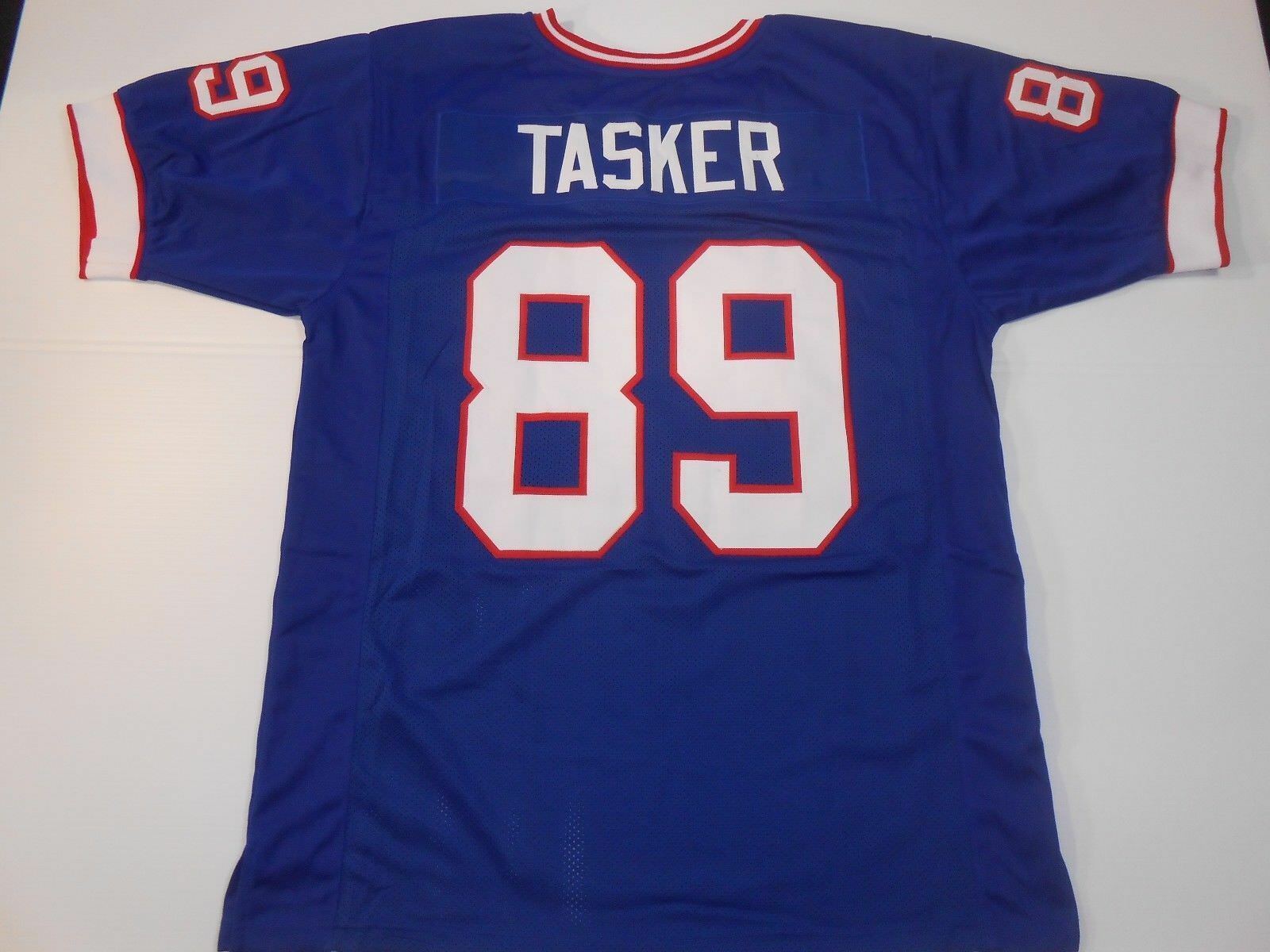 UNSIGNED CUSTOM Sewn Stitched Steve Tasker Blue Jersey 3XL FootballNFL