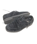 Hush Puppies VTG Wmns Sz 8.5 39 Blk Suede Lace Up Oxfords Loafers Slip O... - $29.70