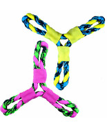 Paracord Rope Dog Toys Twisted Tri Flyer Tough Durable Fetch Toss Tug 10... - $17.71+