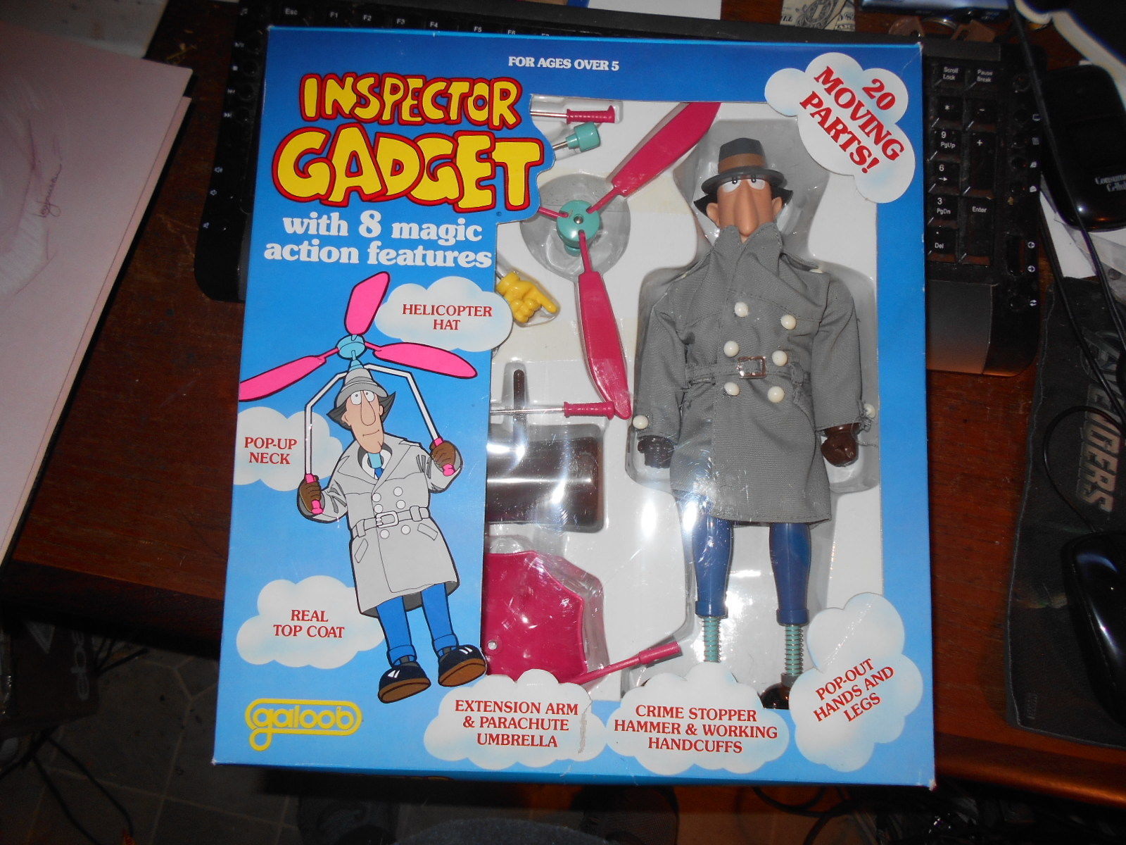 INSPECTOR GADGET VINTAGE 1983 GALOOB RARE NEW In Box 8 Magic Action ...