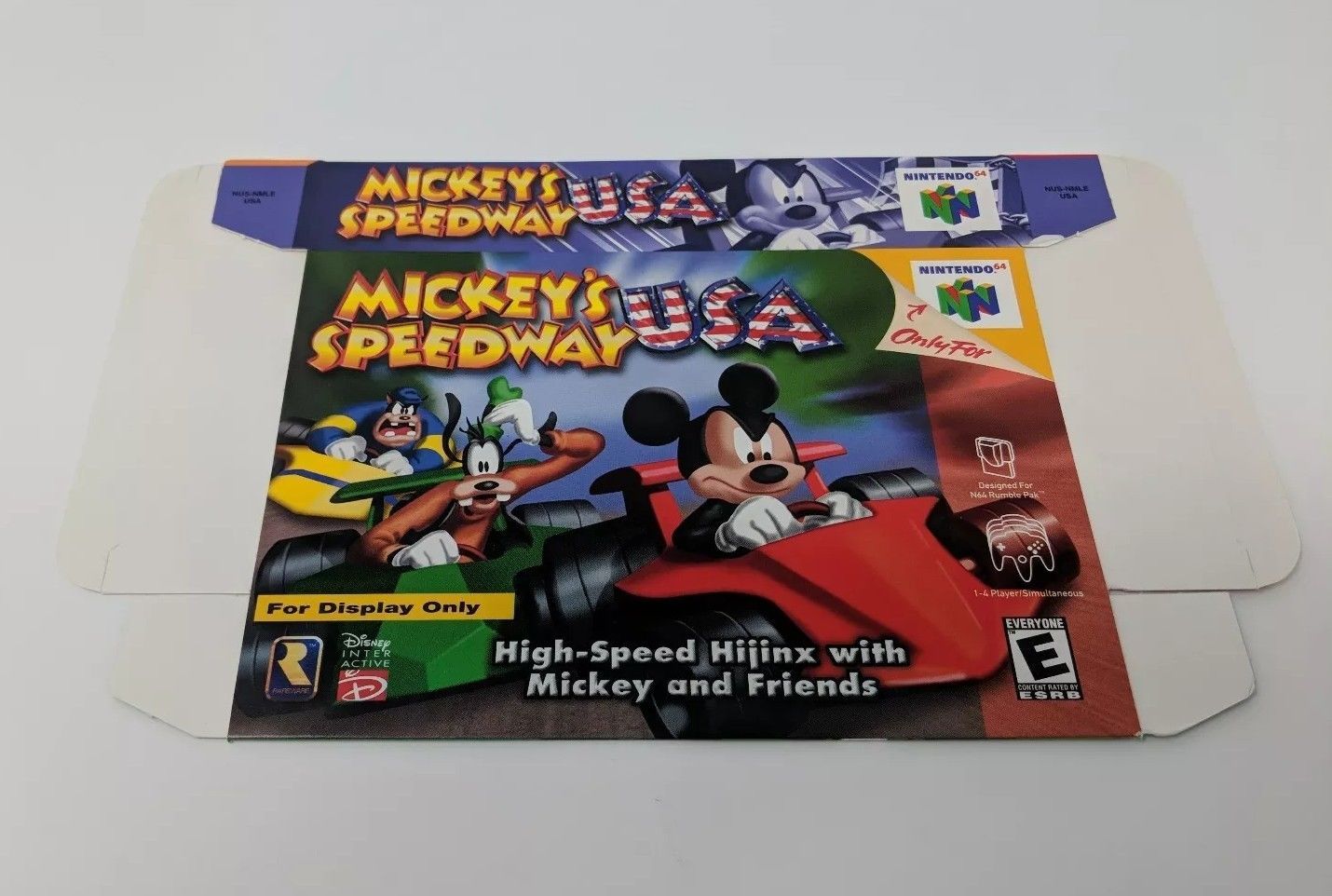 Mickey Speedway Usa Nintendo 64 N64 Game Display Sign Promo Promotional
