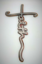 Faith Dual Layer Metal Wall Cross Copper Plated and Silver 13&quot; x 7 1/2&quot; - $34.98