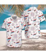 4th Of July US Pattern Hawaiian Shirt | For Men &amp; Women | Adult | - £22.39 GBP