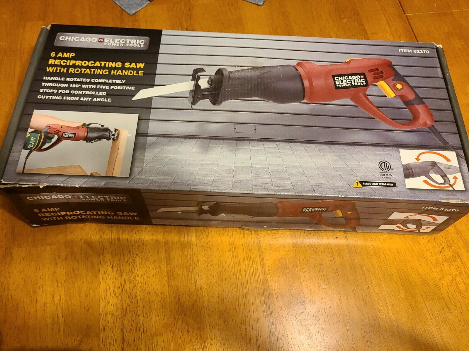 Chicago Electric 62370 6 A HD Var Speed Rotating Handle Reciprocating