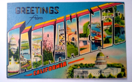 Greetings From Sacramento California Large Letter Linen Postcard 1941 Metro - $11.88