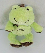 Child of Mine Green Press Frog Stuffed Plush Baby Ring Link Clip On Toy Musical - $29.69