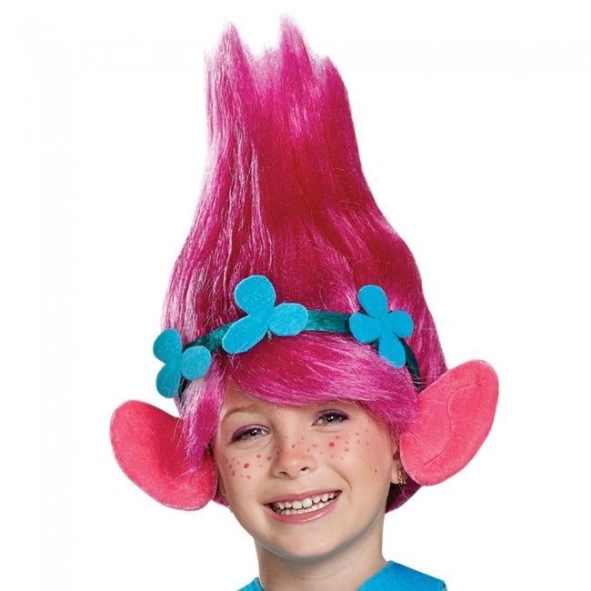 Disguise Trolls Poppy Deluxe W  Wig & Ears Child Girls Halloween 