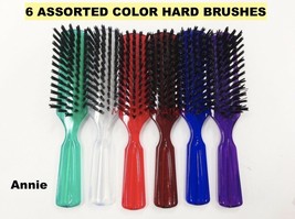 Annie 6 Assorted Colors Hard Brush For Hair Daily Brush 8"X 1-1/2" - $4.59