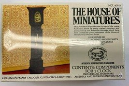 The House of Miniatures William and Mary Tall Case Clock Kit #40018 NIB Sealed  - $15.83