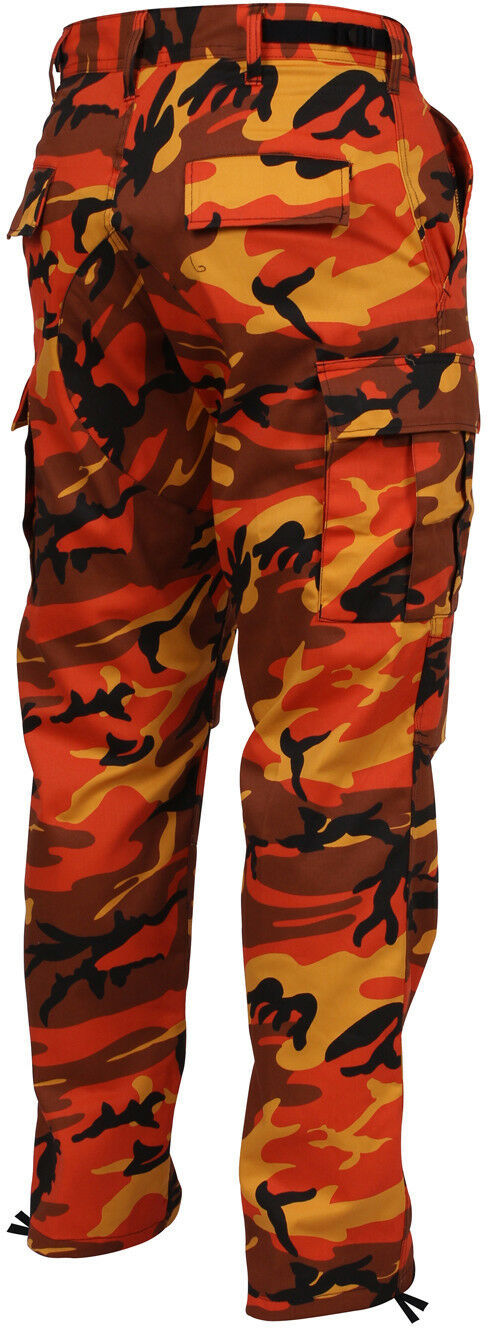 rothco bdu savage orange camo cargo pants
