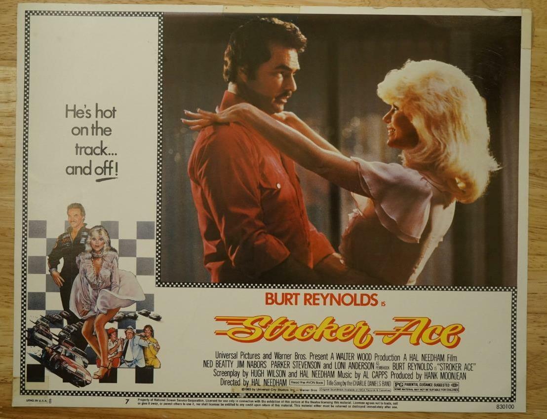 Original 1983 Lobby Card Movie Poster STROKER ACE Burt Reynolds Loni ...