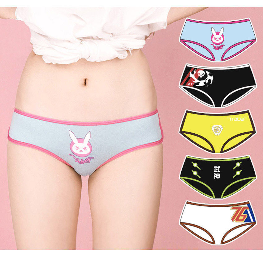 Sexy Girls Underwear Overwatch DVA Game Panties Underpants Anime Cosplay Costume