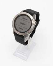 Garmin Fenix 6 Sapphire Multisport GPS Smartwatch Titanium w/ Black Band image 2