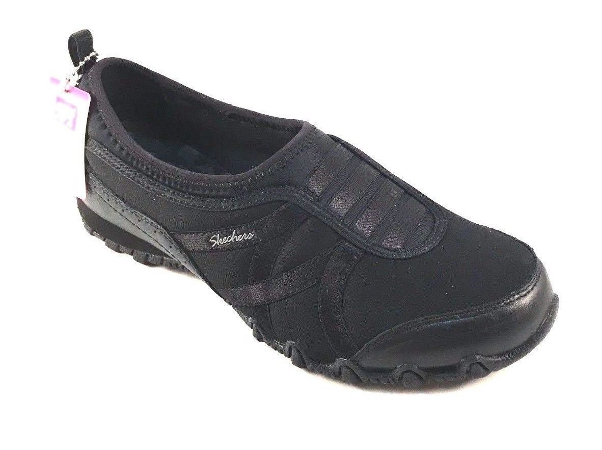 Image of Skechers /BLK Black Relaxed Fit Air Cooled Memory Foam Slip On Sneakers
