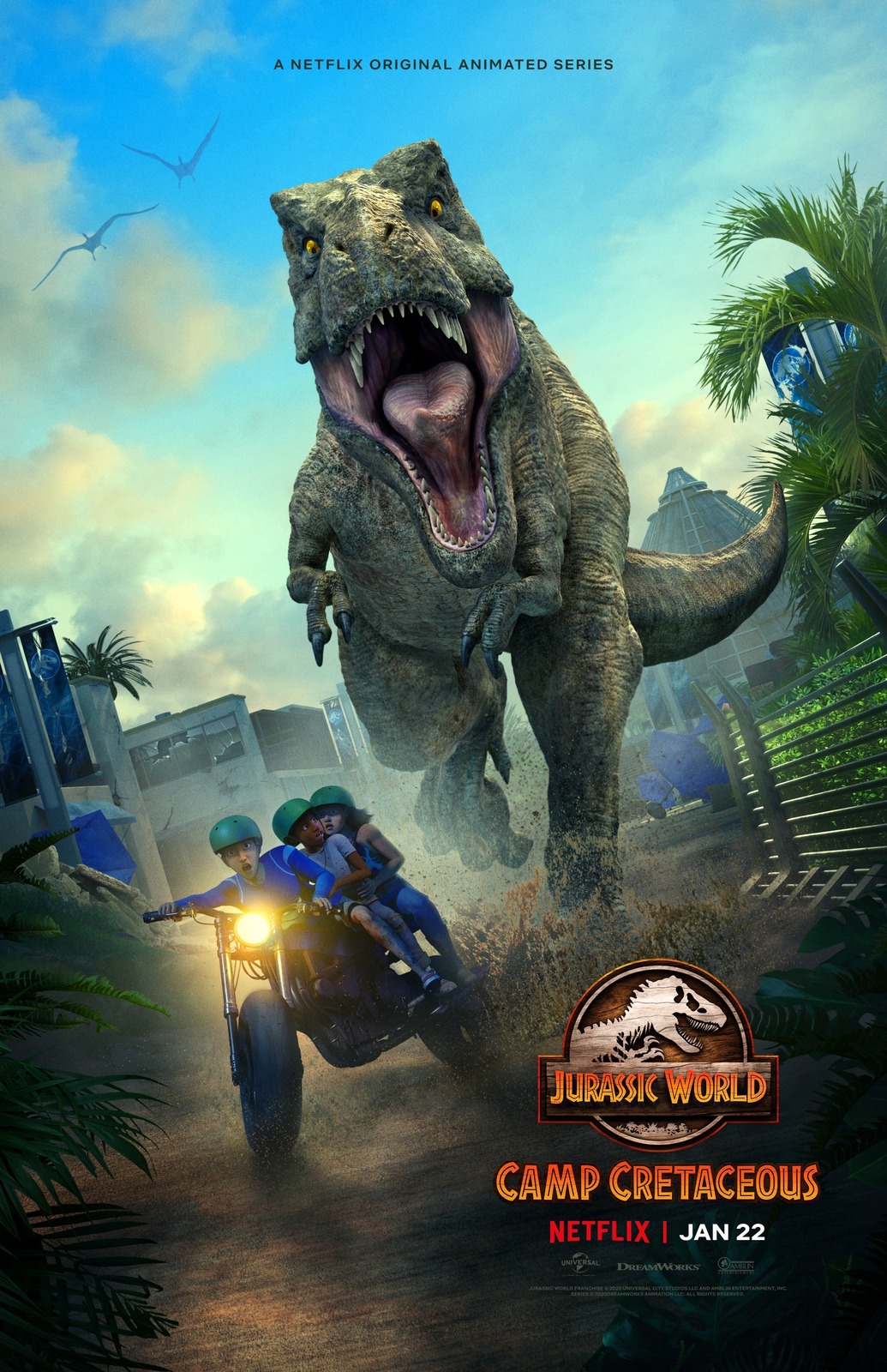 Jurassic World Camp Cretaceous Poster Netflix Animated TV Series Art Print 24x36