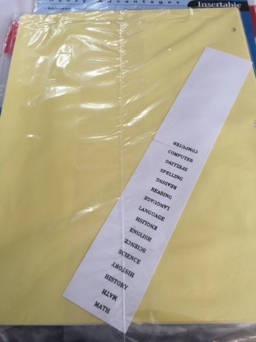 Avery Dennison Ave-11906 Plastic Two-pocket Insertable Tab Dividers 5 Tabs