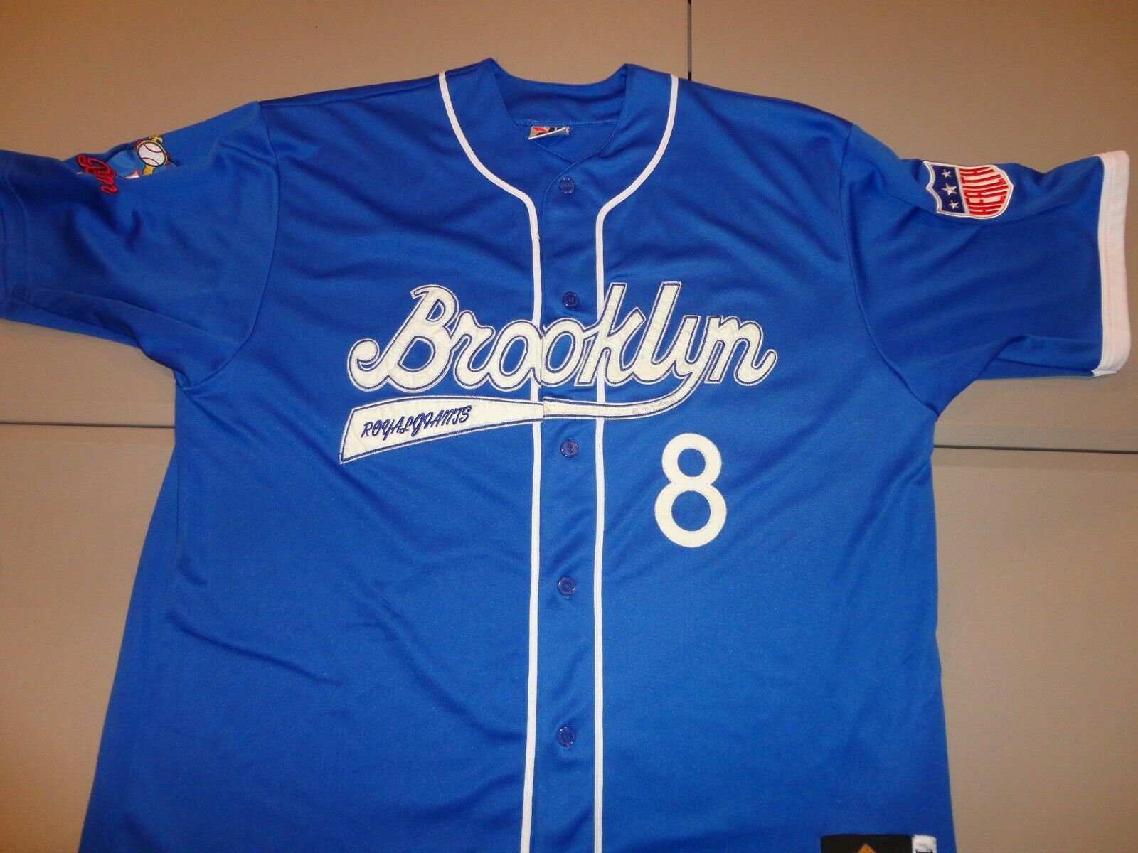 Blue Brooklyn Royal Giants Negro League Baseball NLBM #8 SEWN Jersey ...