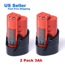 2X New 3.0Ah For Milwaukee 12 Volt M12 Lithium Ion Battery 2207-21 2238-20 - $51.99