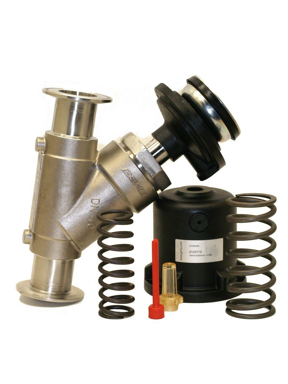 GEMU 554 Pneumatically operated angle seat globe valve 2 1/2 in