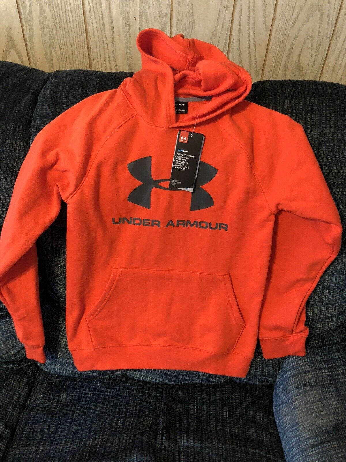 youth orange under armour hoodie