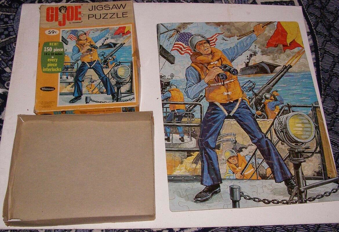 G.I. Joe GI Joe Jigsaw Puzzle Whitman 1965 Battleship Scene Complete