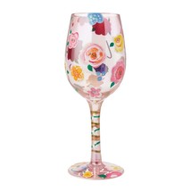 Lolita Wine Glass Love Pink Floral 15 oz 9" High Boxed Collectible #6009227 image 2