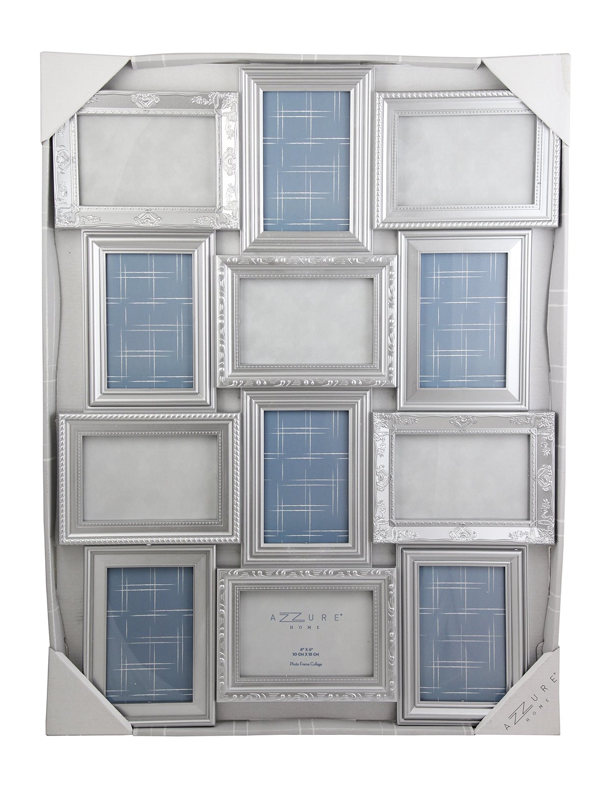 Azzure Home Decorative Wall Hanging Collage Picture Frame Silver Frames